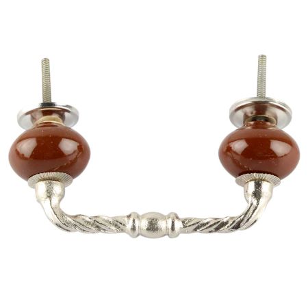 Dark Chocolate Ceramic Cut Bridge Handles